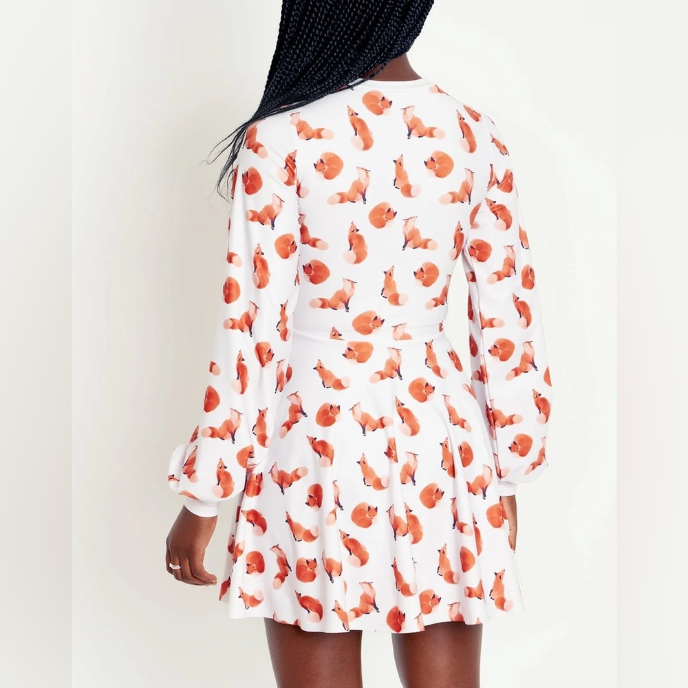 EUC BlackMilk Ghost Foxes Bishop Skater Dress Size S - Picture 2 of 5